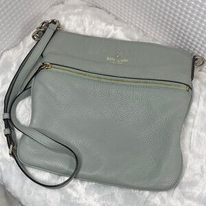 kate spade Light Sage Leather Crossbody with Gold Hardware